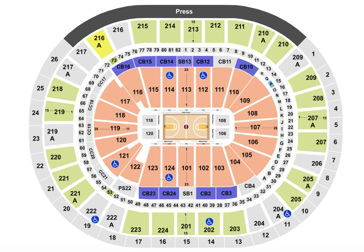 Wells Fargo Center Seating Chart + Rows, Seats And Club Seats